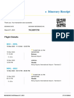 Flight Itinerary Receipt