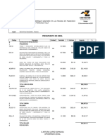 Presupuesto de Drenaje Col Fco Villa