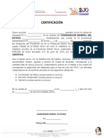 Formato de Certificación