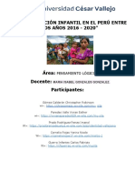 La Desnutrición Infantil en El Perú Entre LOS AÑOS 2016 - 2020