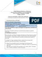 Guía de Actividades y Rúbrica de Evaluación - Unidad 1 - Tarea 1 - Reconoce Conceptos de Macroeconomía y Microeconomía