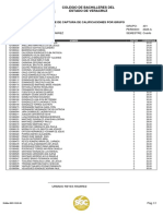 Colegio de Bachilleres Del Estado de Veracruz: Reporte de Captura de Calificaciones Por Grupo