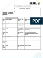 Workflow Plan/ End of Service Procedures: Task (Description) and Priority