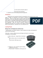 Lesson 3 BAKING TOOLS AND EQUIPMENT