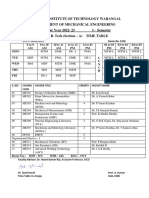 UG III & IV Year 2022-23 ODD Time Table