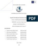 Propuesta de Investigación de Alimentación Saludable