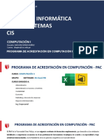 Centro de Informática Y Sistemas CIS: Computación I