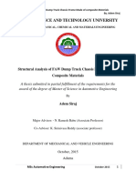 Adama Science and Technology University: Structural Analysis of FAW Dump Truck Chassis Frame Made of Composite Materials