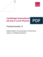 Cambridge International AS and A Level Physics (9702) : Practical Booklet 12