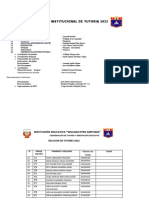 Plan Anual de Tutoria 2022