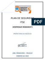 Plan de Seguridad Itse: Hospedaje Romance'S