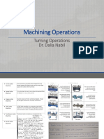 Machining Operations: Turning Operations Dr. Dalia Nabil