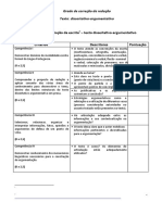 Critérios para Avaliação Da Escrita - Texto Dissertativo-Argumentativo Critérios Descritores Pontuação