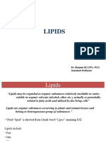 Lipids: Dr. Shujaat Ali (RPH, PHD) Assistant Professor