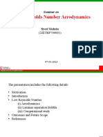 Low Reynolds Number Aerodynamics: Seminar On