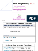 Object-Oriented Programming by C++ Lec 5