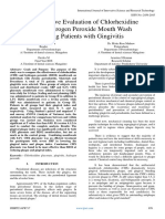 Comparative Evaluation of Chlorhexidine and Hydrogen Peroxide Mouth Wash Among Patients With Gingivitis