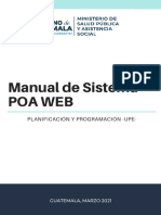 Manual de Sistema Poa Web: Planificación Y Programación - Upe