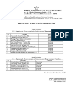 Homologacao Das Inscricoes - Quadro para Divulgacao - Professor Substituto - 1