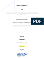 Project Report ON: "A Study of Comparative Analyis of Kotak Mahindra Bank With Its Competitor'S"