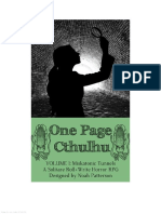 One Page Cthulhu Volume 1 Miskatonic Tunnels