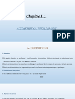 Chapitre I:: Altimetrie Ou Nivellement