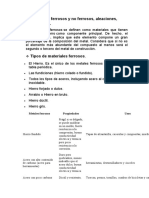 Utilización.: Materiales Ferrosos y No Ferrosos, Aleaciones