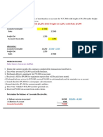 Practice Quiz - Quiz 2: Answer: Debit Accounts Receivable 26,250 Debit Freight Out 1,250 Credit Sales 27,500