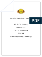 SY BCA Science Sem-IV Practical Examination Slips