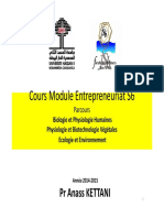 Cours Module Entrepreneuriat S6: PR Anass Kettani