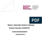 Name: Olatunde Jackson Adeoye: Student Number:31002792