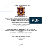 A Study On Knowledge Attitude and Practice On Medical Waste Segregation Among Health Care Providers Nyamira County Referral Hospital