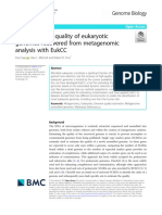 Estimating The Quality of Eukaryotic Genomes Recovered From Metagenomic Analysis With Eukcc