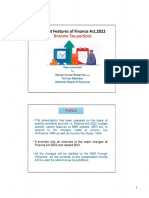 Salient Features of Finance Act, 2022 (Income Tax Portion)