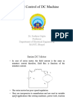 Speed Control of DC Machine: Dr. Sushma Gupta Professor Department of Electrical Engineering MANIT, Bhopal