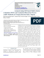 Water Quality Assessment Using GIS Based Multi-Criteria Evaluation (MCE) and Analytical Hierarchy Process (AHP) Methods in Yenagoa Bayelsa State, Nigeria