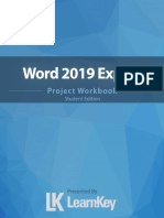 Word 2019 Expert Student Workbook