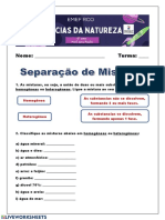 Separação de Misturas