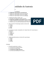 Examen Generalidades de Anatomía