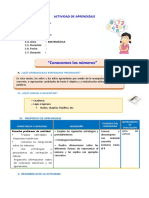 "Conocemos Los Números": Actividad de Aprendizaje