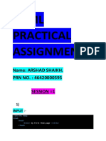 HTML Practical Assignment-1