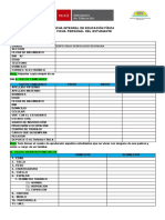 Ficha Integral de Educación Física Ficha Personal Del Estudiante