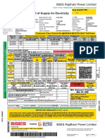 Bill of Supply For Electricity: BSES Rajdhani Power Limited