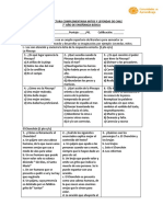 Prueba Lectura Complementaria Mitos y Leyendas de Chile