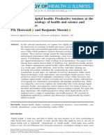 Sociology Health Illness - 2019 - Henwood - Understanding Digital Health Productive Tensions at The Intersection of