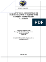 PRACTICAL RESEARCH Social Discrimination Docx 1