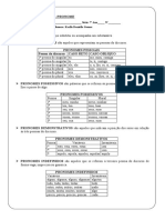 Lista de Exercicios Pronomes