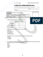 Examen Bimestral de Comunicación 6to Primaria