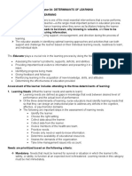 Chapter 04 Determinants of Learning Handouts