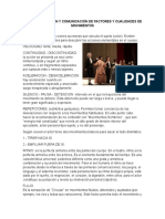 Cadenas de Acción y Comunicación de Factores y Cualidades de Movimientos